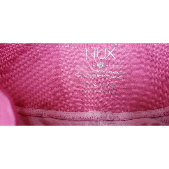 NWOT NUX PINK TWO TONED COMPRESSION HIGH WAISTED LEGGINGS SIZE LARGE - Picture 7 of 7